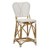 Clemente Counter Stool in Natural/White, Counter & Bar Stool by Woven, 17.75" width x 40" height x 19.5" depth thumbnail 1