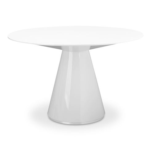 Otago 47in Round  Dining Table White