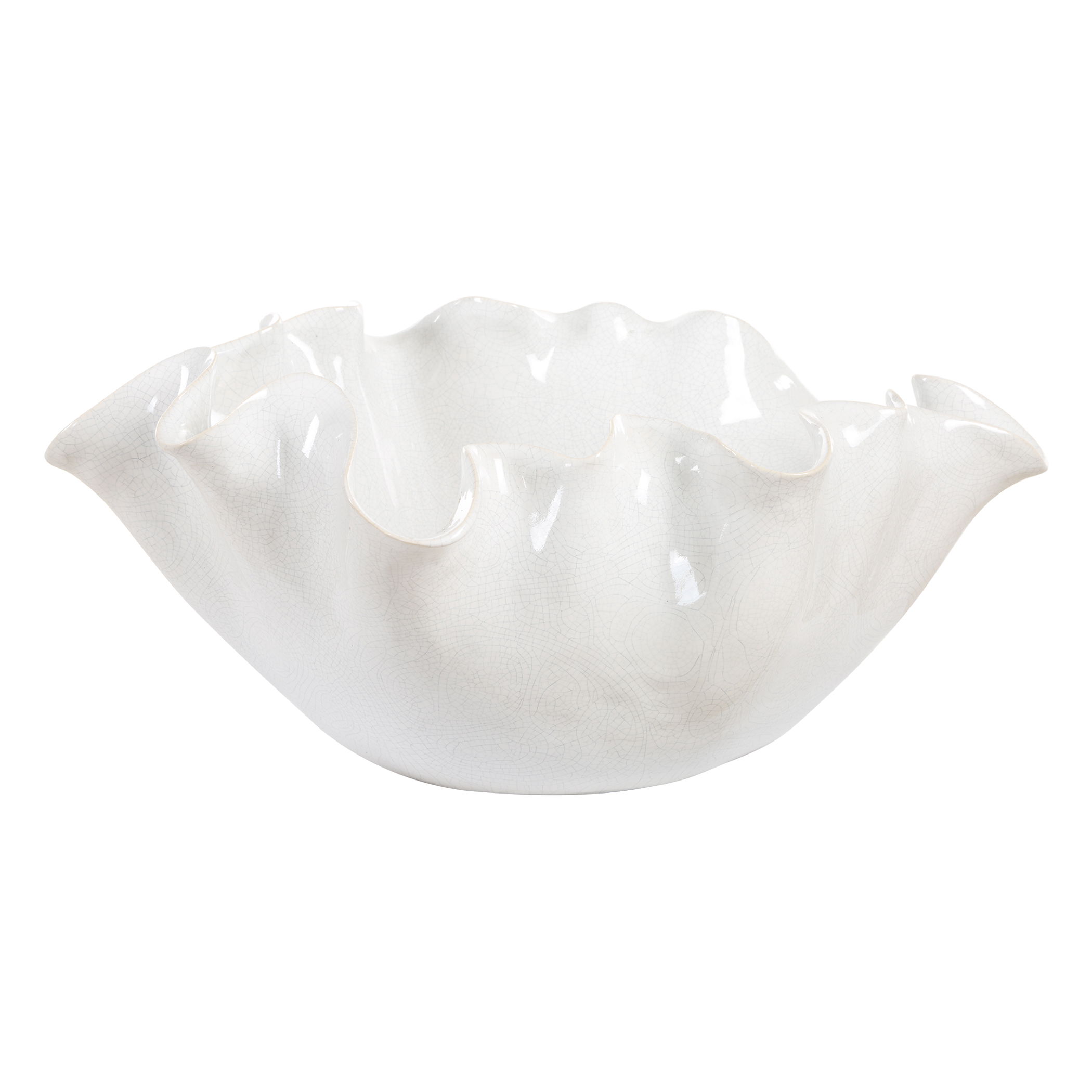 Ruffle White Bloom Bowl large image 