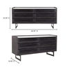 Paloma 6 Drawer Dresser Black Charcoal Grey thumbnail 10