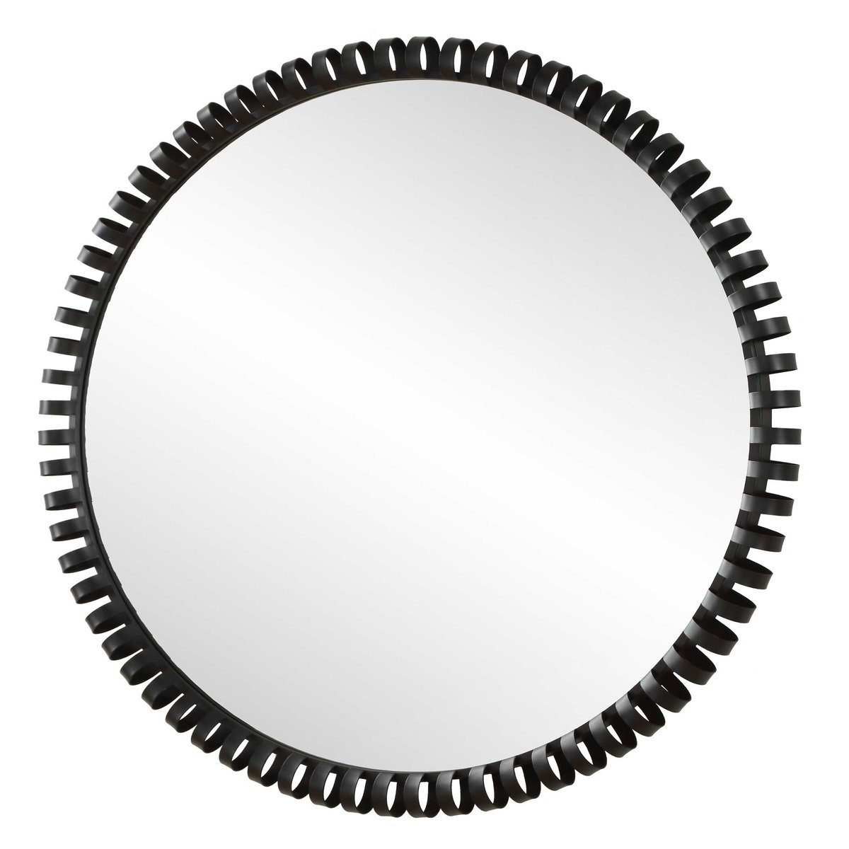 Corona Modern Round Mirror, by Uttermost, 4'2" width x 4'2" height x 3" depth View 5