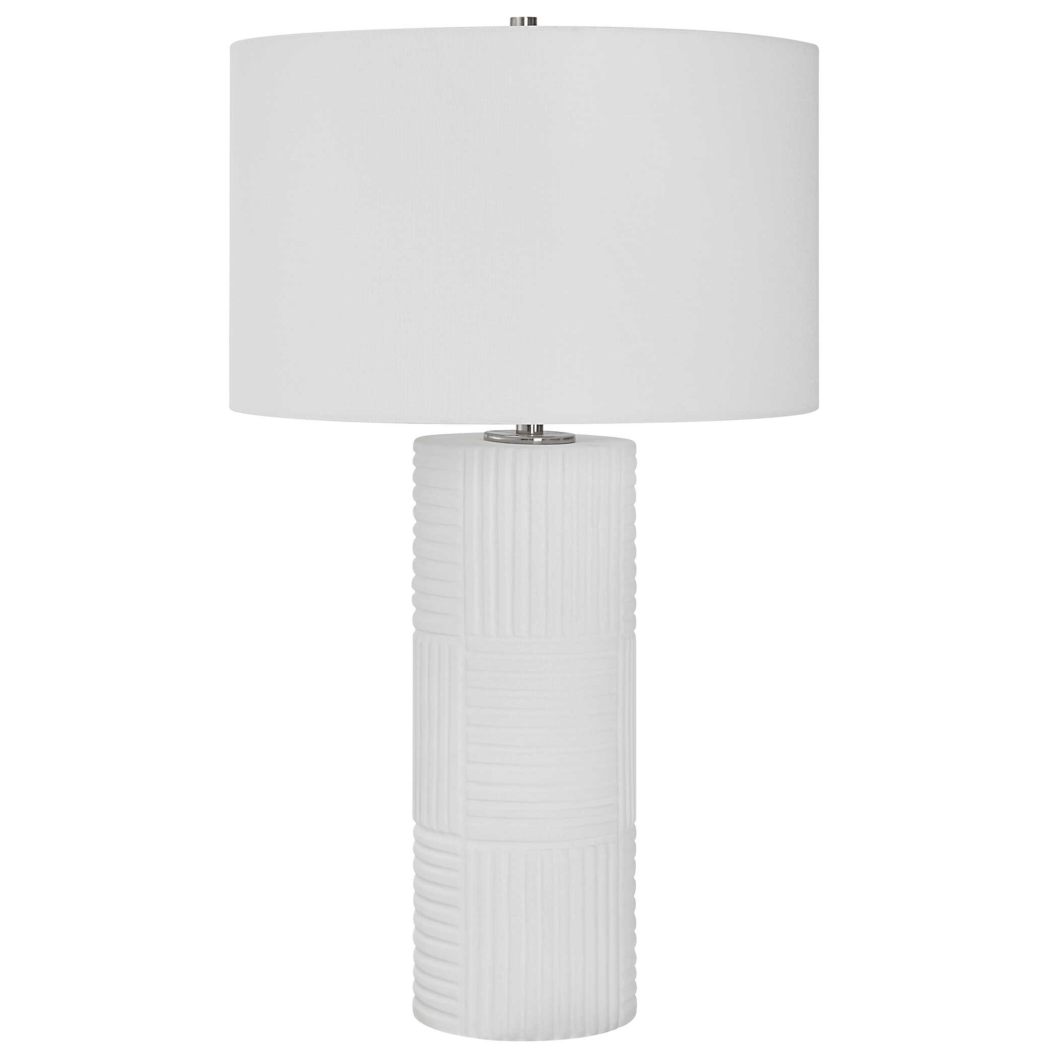 Patchwork White Table Lamp large image 