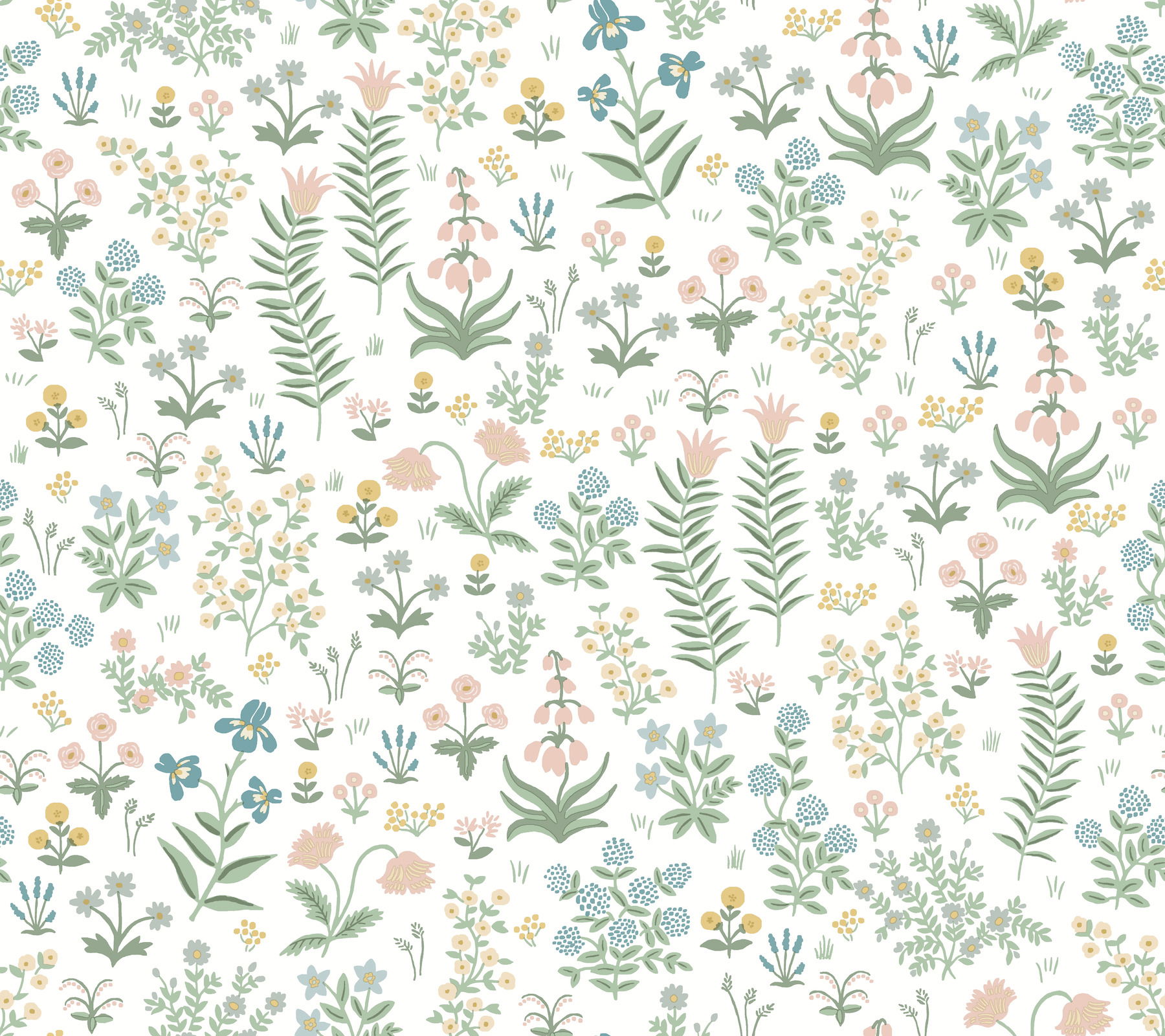 Menagerie Garden Blush Multicolor Peel & Stick Wallpaper large image 