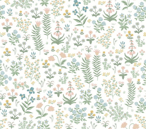 Menagerie Garden Blush Multicolor Peel & Stick Wallpaper