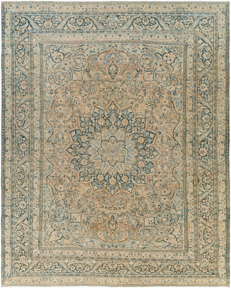 Antique One of a Kind Handmade Rug, by Surya, 10'10" length x 8'8" width