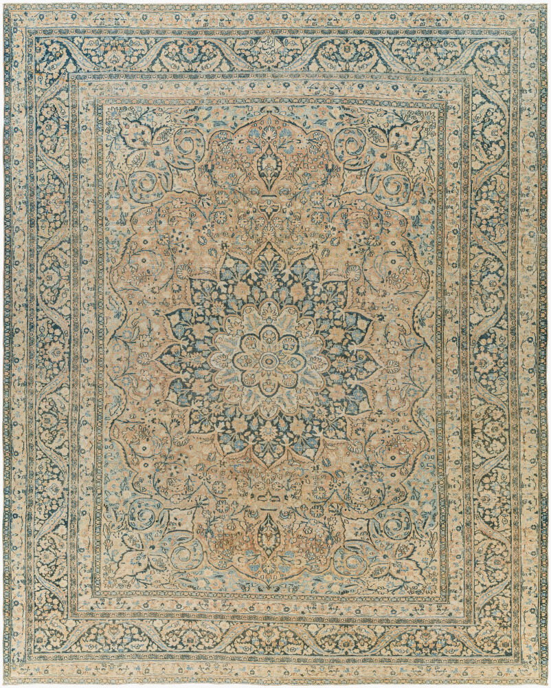 Antique One of a Kind Handmade Rug, by Surya, 10'10" length x 8'8" width