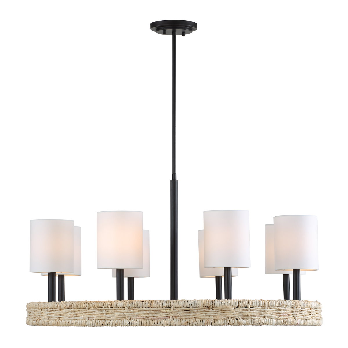 Faiyam 8 Light Rattan Chandelier, by Uttermost, 36.5" width x 18.25" height x 36.5" depth View 9