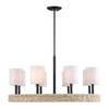 Faiyam 8 Light Rattan Chandelier, by Uttermost, 36.5" width x 18.25" height x 36.5" depth thumbnail 9