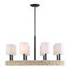 Faiyam 8 Light Rattan Chandelier, by Uttermost, 36.5" width x 18.25" height x 36.5" depth thumbnail 9