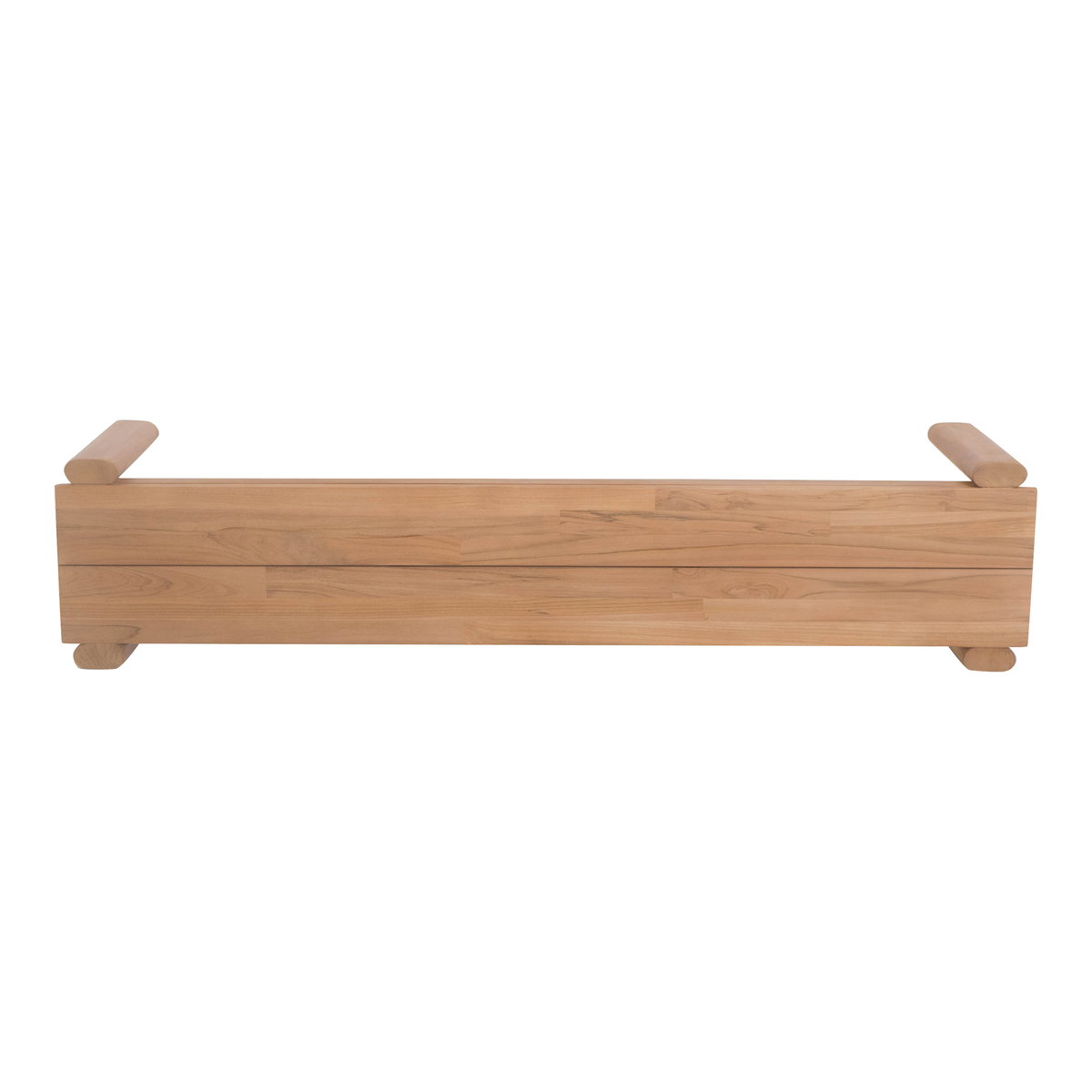 Tempo Outdoor Dining Bench Natural, by Moe's Home, 5'11" width x 1'6" height x 1'4" depth View 3