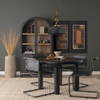 Willson  Black Iron with Antique Brass Dome Pendant Light, by Mercana, 17" length x 17" width x 29" height thumbnail 3