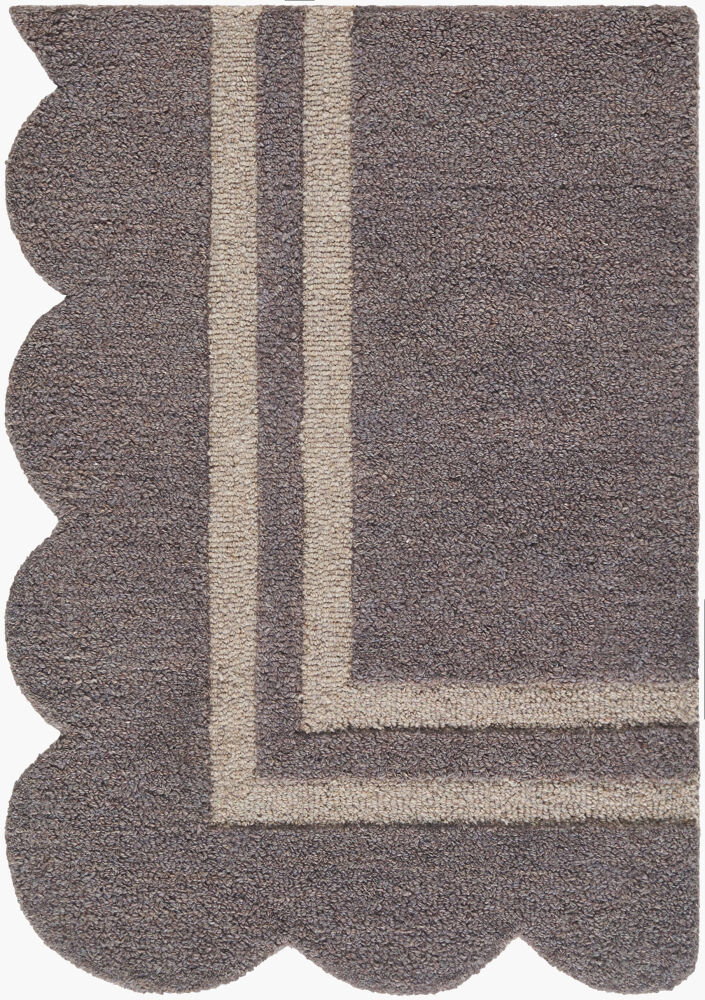 Scalloped Handmade Rug, by Surya, 3' length x 2' width