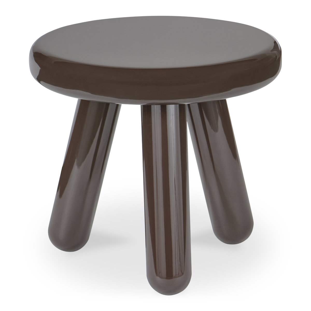 Joy Accent Table Dark Brown Lacquer, Side & End Table by Moe's Home, 19" width x 18" height x 19" depth View 3