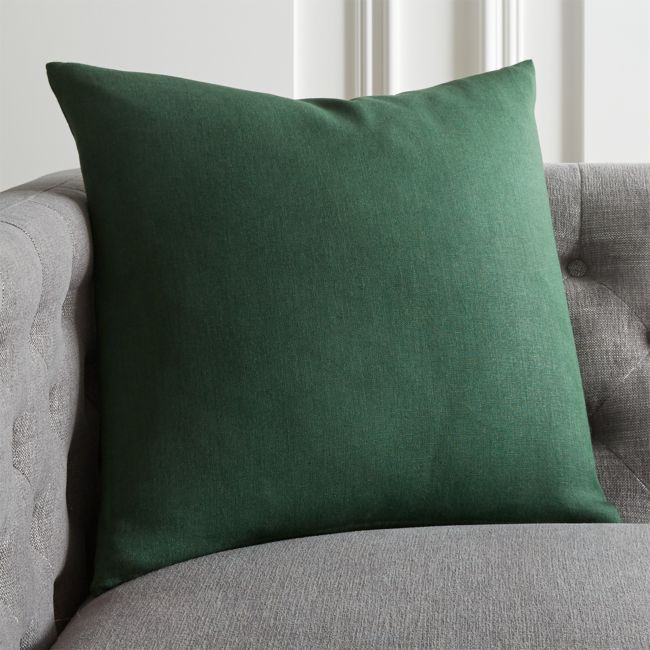 Online Designer Combined Living/Dining 20" Linon Evergreen Pillow with Feather-Down Insert