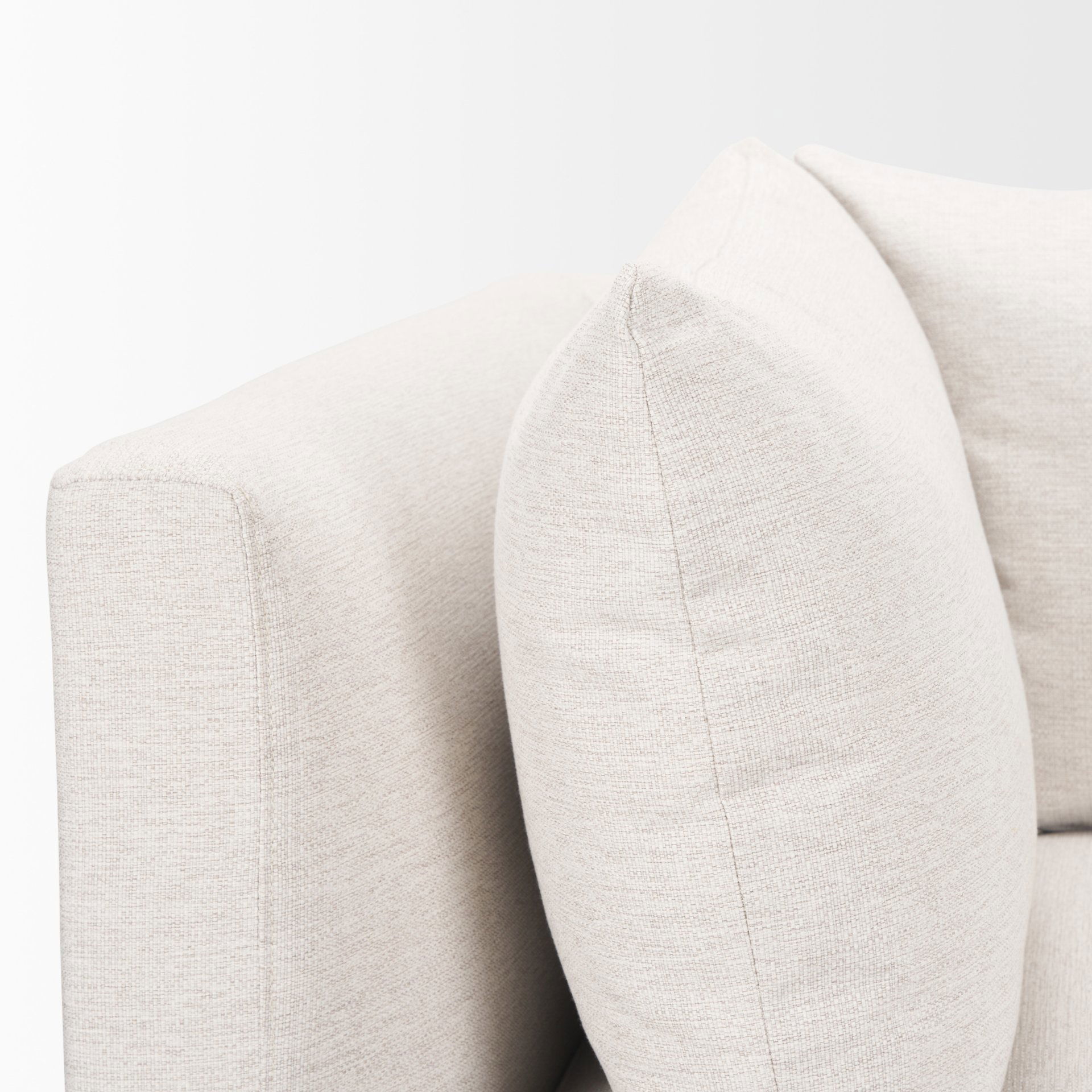 Halston Corner Sectional Piece Oatmeal Performance Fabric, Sectional Sofa by Mercana, 38.5" length x 38.5" width x 30.5" height View 9