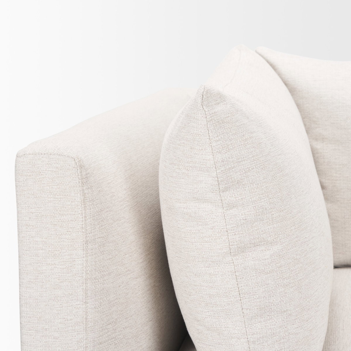 Halston Corner Sectional Piece Oatmeal Performance Fabric, Sectional Sofa by Mercana, 38.5" length x 38.5" width x 30.5" height View 9