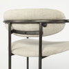 Parker Backless 36in Seat Counter Stool | Beige Fabric with Grey Metal, Counter & Bar Stool by Mercana, 19" length x 19.75" width x 36" height thumbnail 12