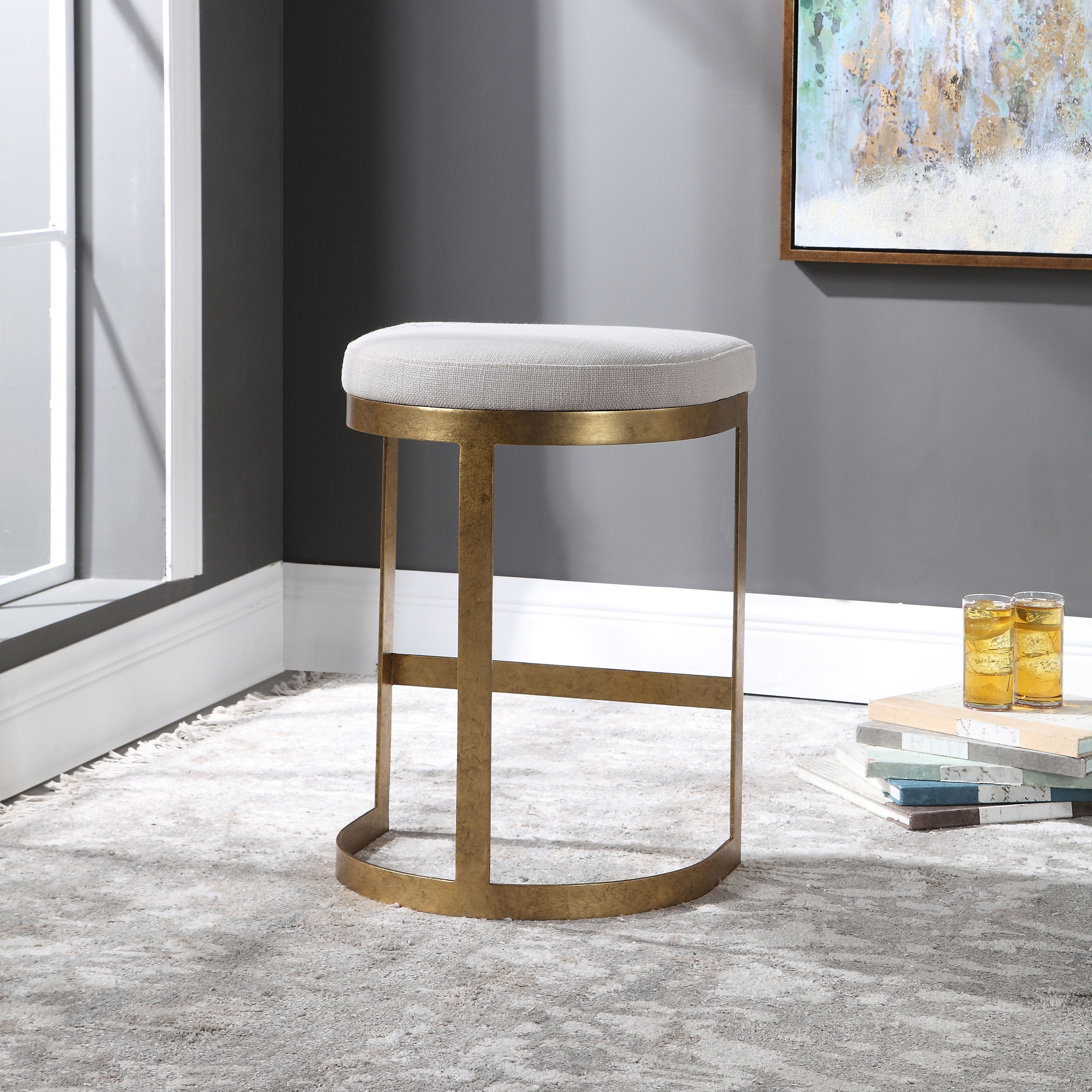 Ivanna Modern Counter Stool large image 