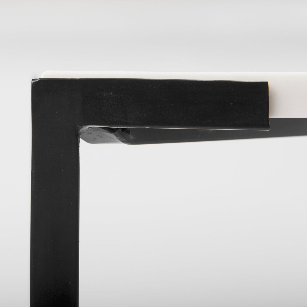 Lucas 30x30 White Marble Top Black Metal Base Coffee Table, by Mercana, 30" length x 30" width x 17" height View 8