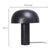 Nanu Table Lamp Black, by Moe's Home, 15" width x 18" height x 15" depth thumbnail 6