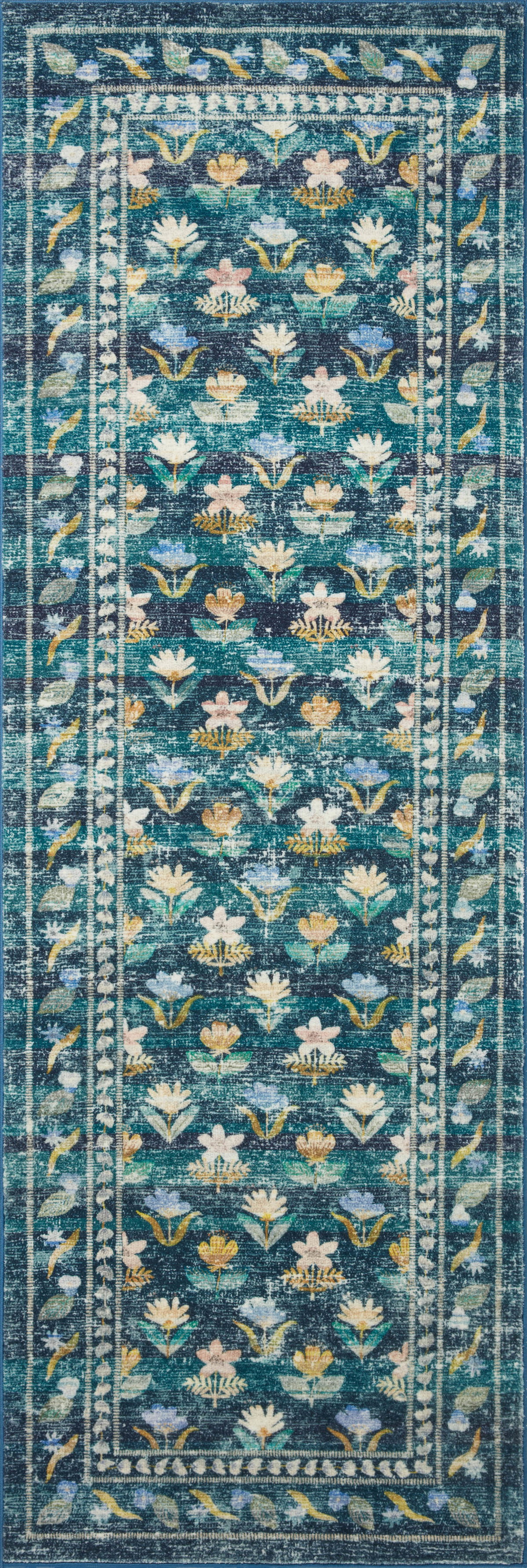 Rifle Paper Co. x Loloi Courtyard Rug, 2'6" length x 7'6" width View 4