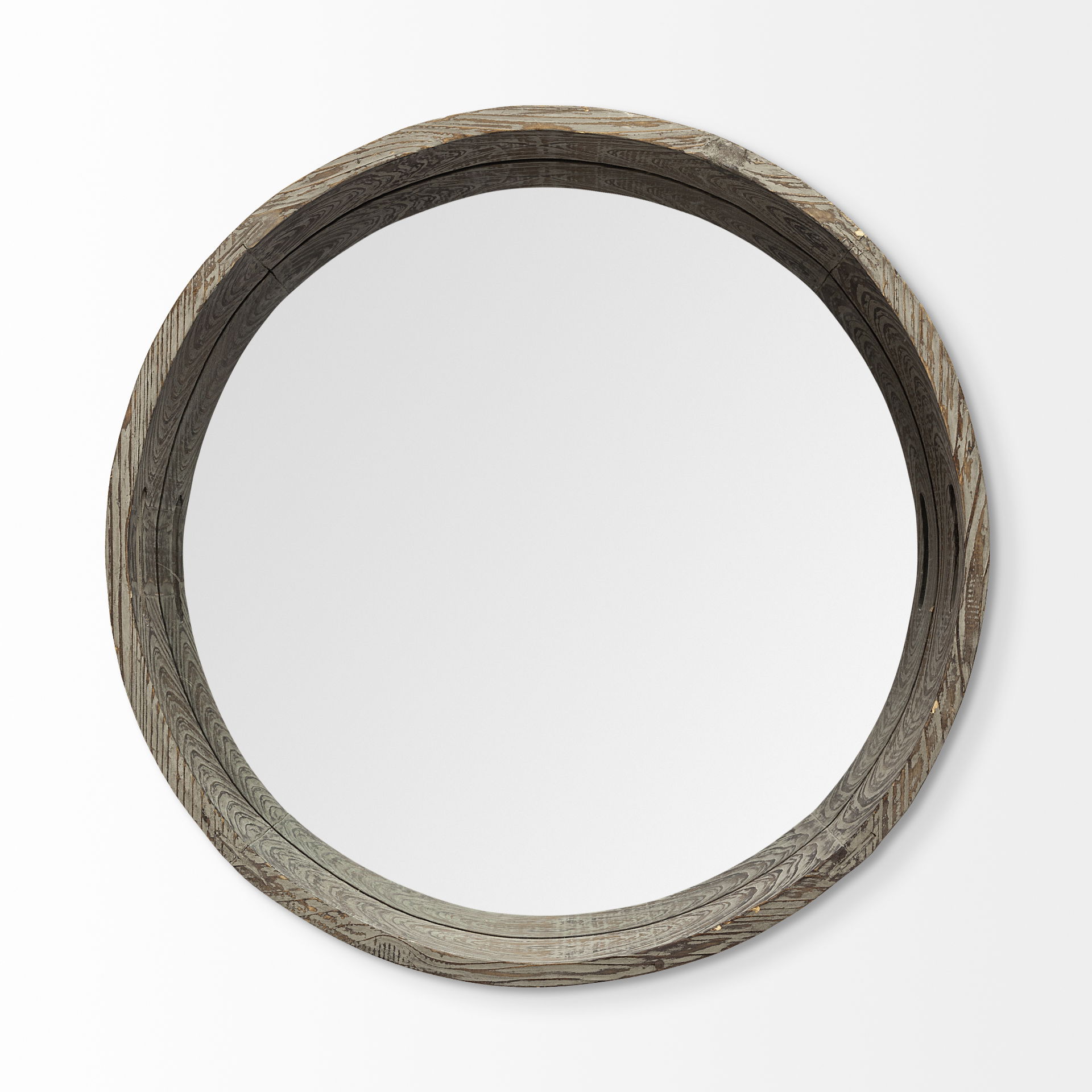 Whittier (Large) 28L x 28W Brown Wooden Mirrored Base Tray, Decorative Tray by Mercana, 27.95" length x 5.02" width x 27.95" height View 8