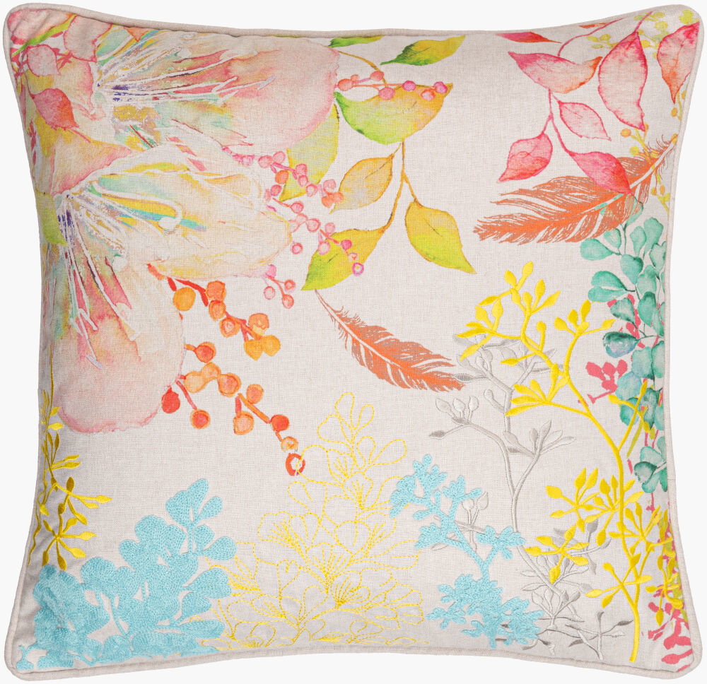 Florissant Accent Pillow, Decorative Pillow by Surya, 18" length x 18" width