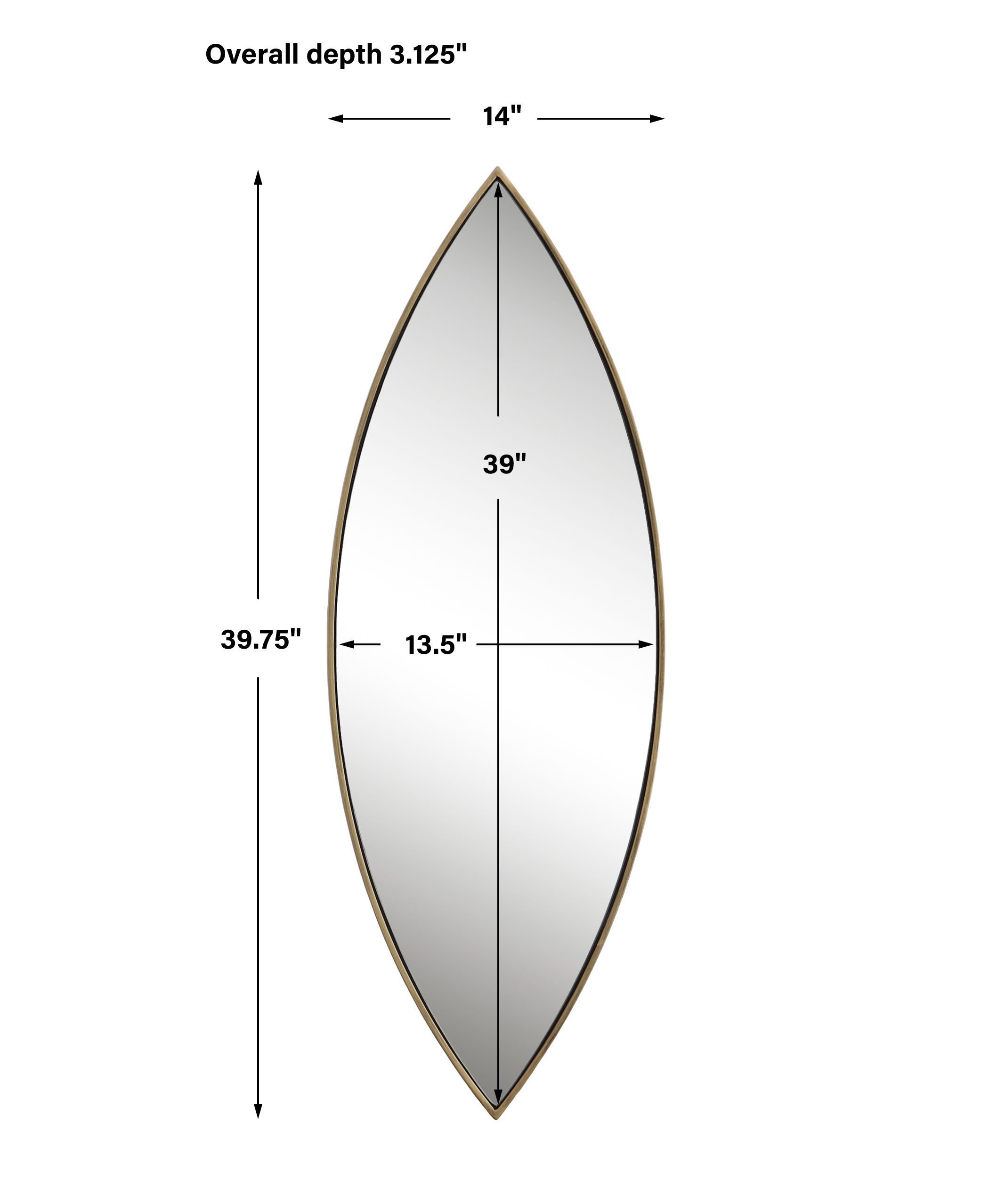 Ellipse Gold Mirror large image 