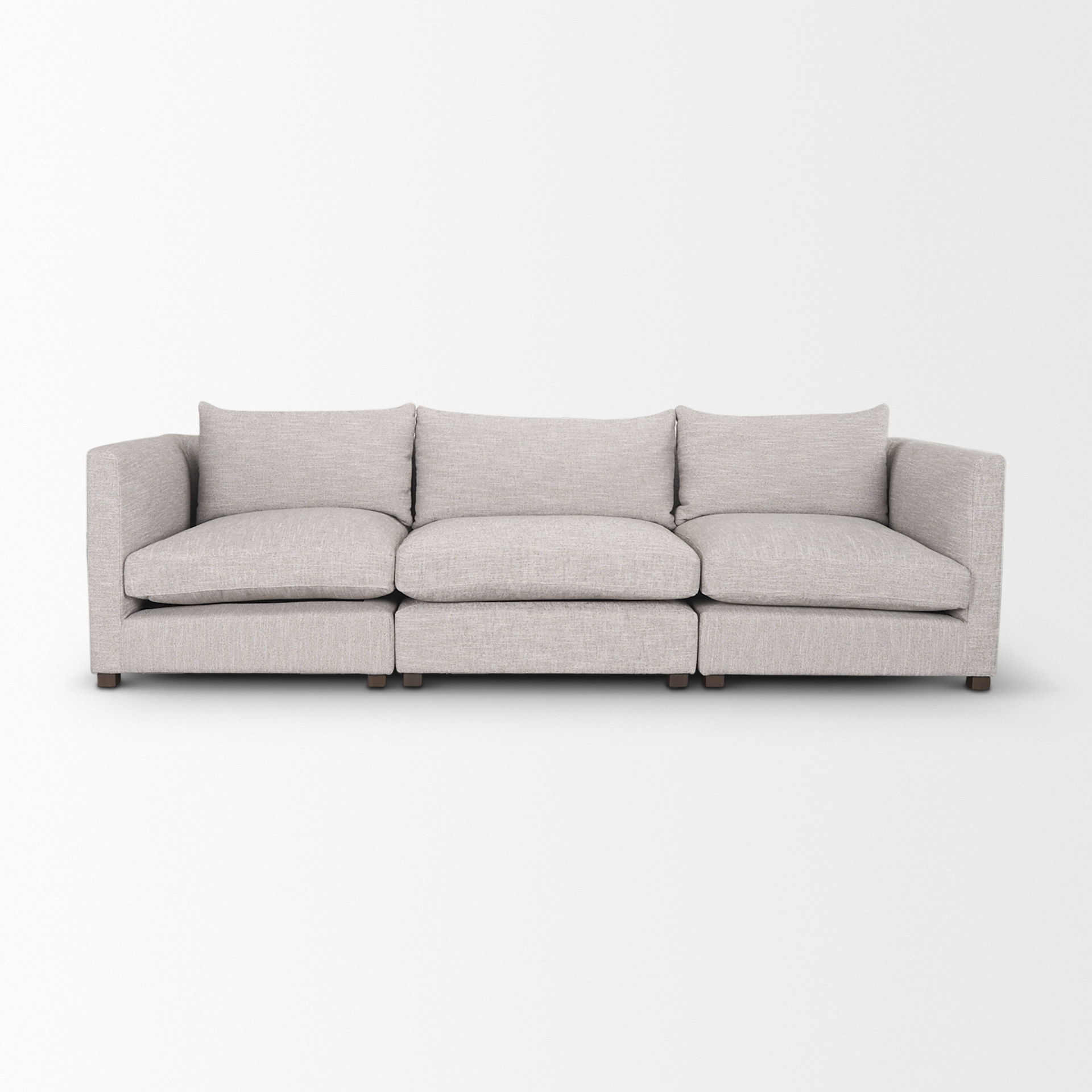 Halston 3 Piece Light Grey Sofa Set large image 