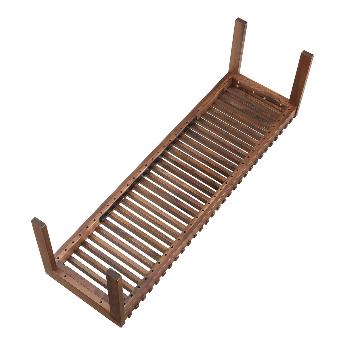 Rohe Bench Walnut Brown, Benche by Moe's Home, 60" width x 18.11" height x 17.5" depth View 6