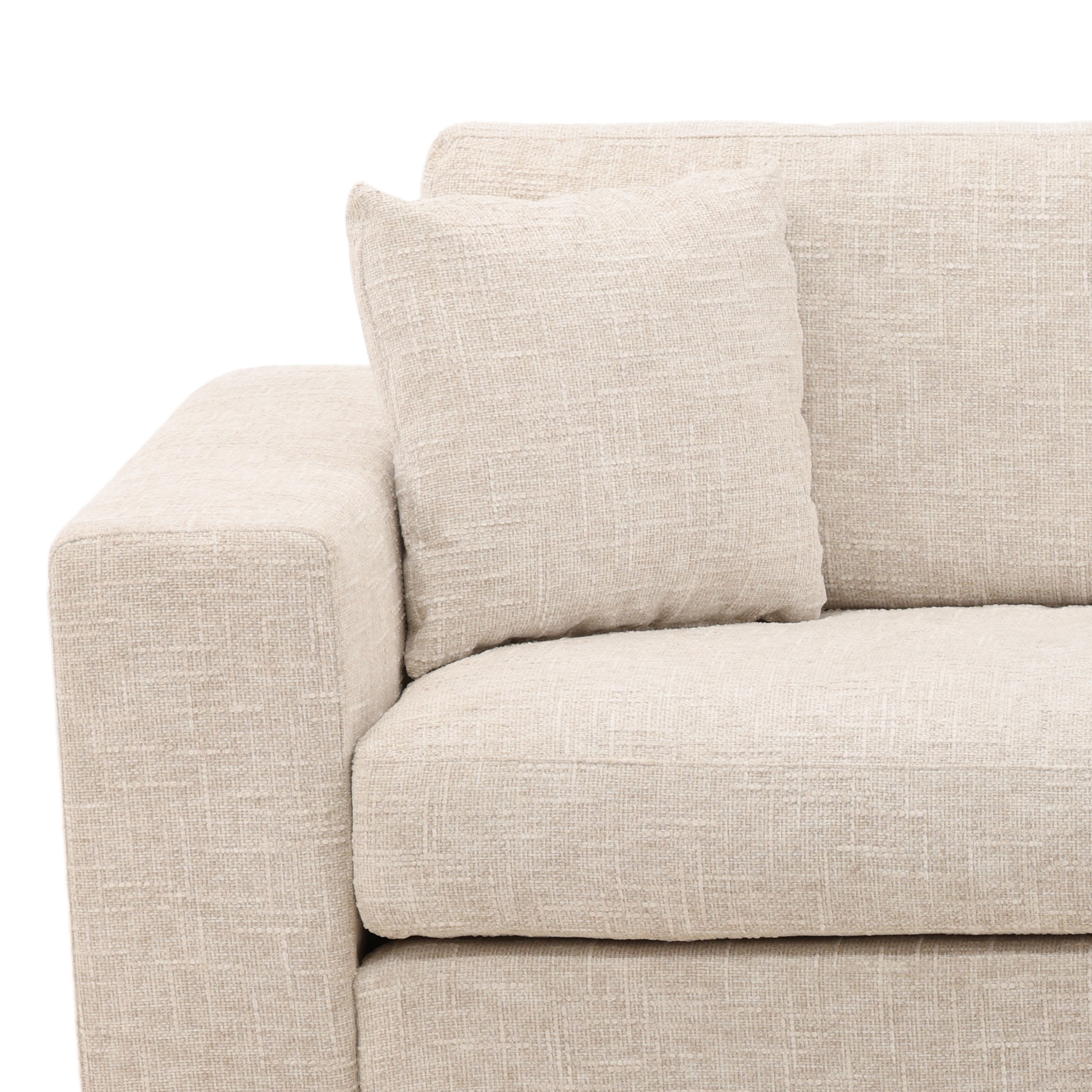 Darina Sofa Cream, Sofas & Sectional by Dovetail, 107.9" width x 30.31" height x 38.58" depth View 7