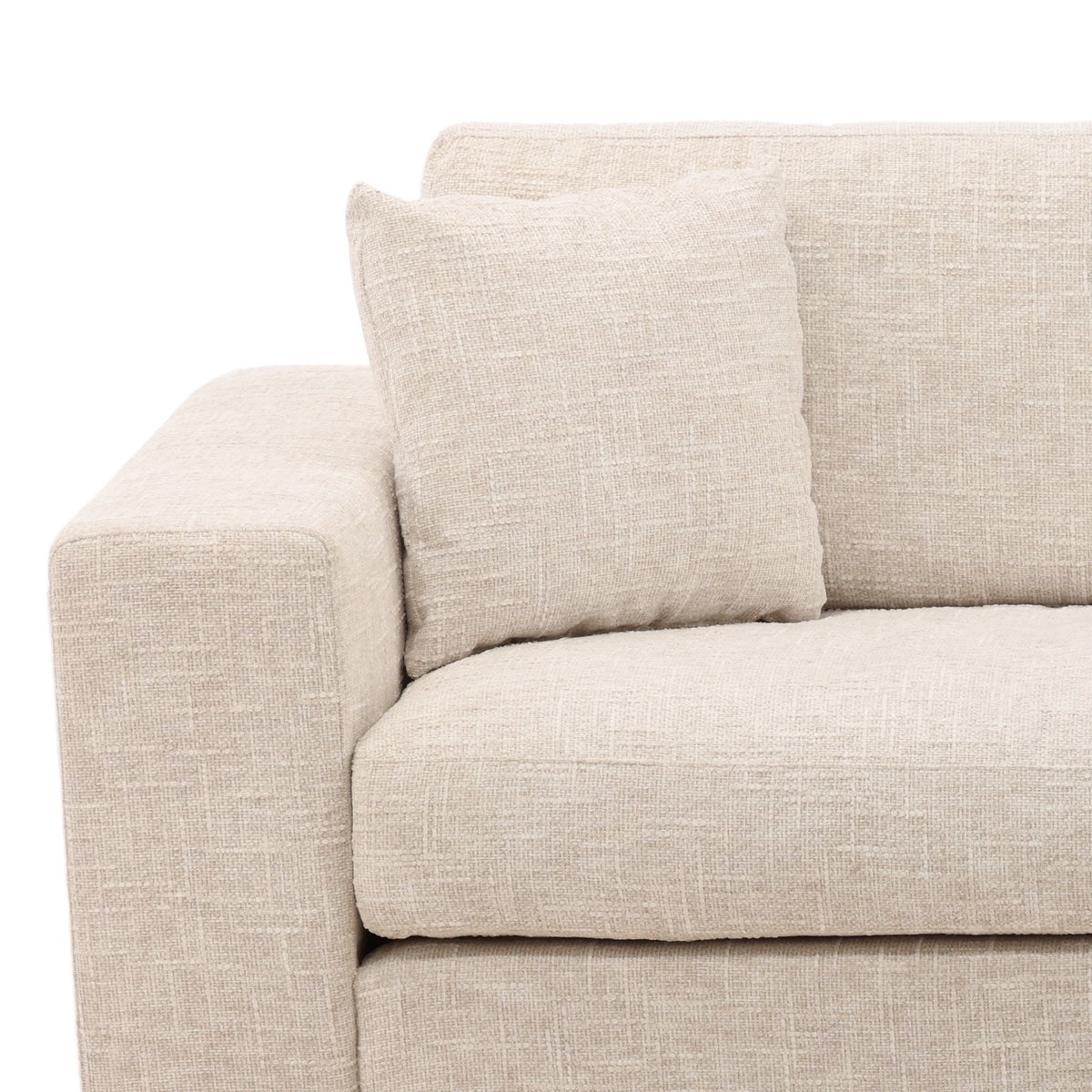 Darina Sofa Cream, Sofas & Sectional by Dovetail, 107.9" width x 30.31" height x 38.58" depth View 7