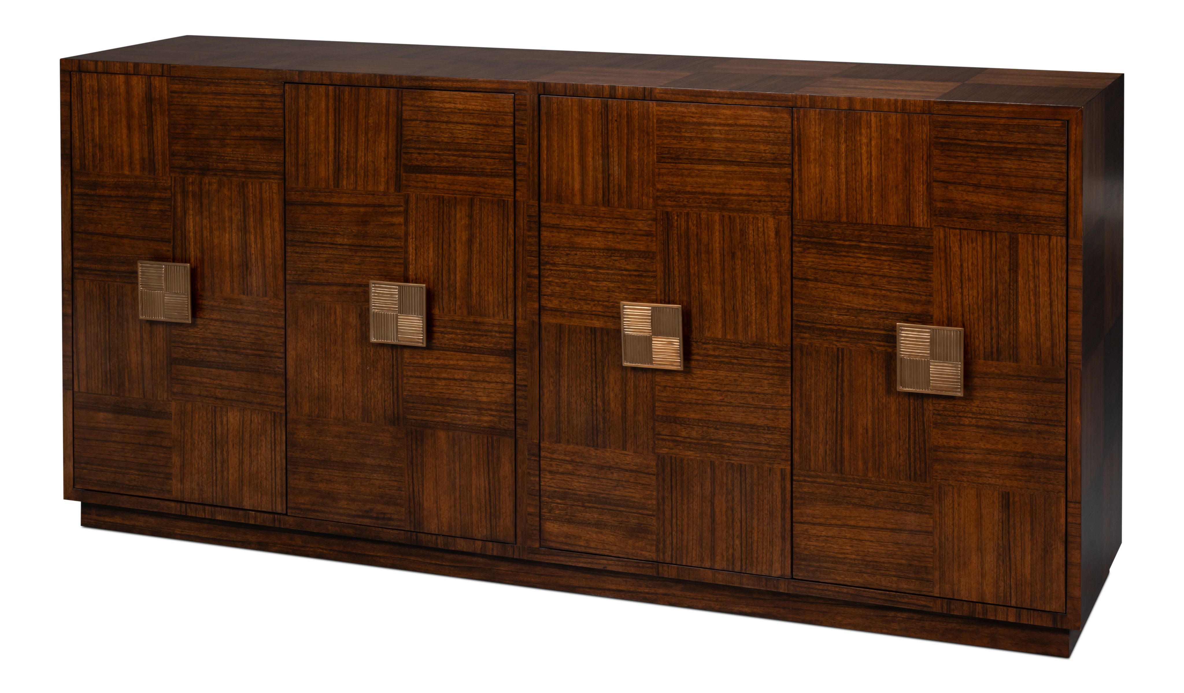 Parquet Sideboard, Cabinets & Sideboard by Sarreid, 86" length x 19" width x 45659" height View 1
