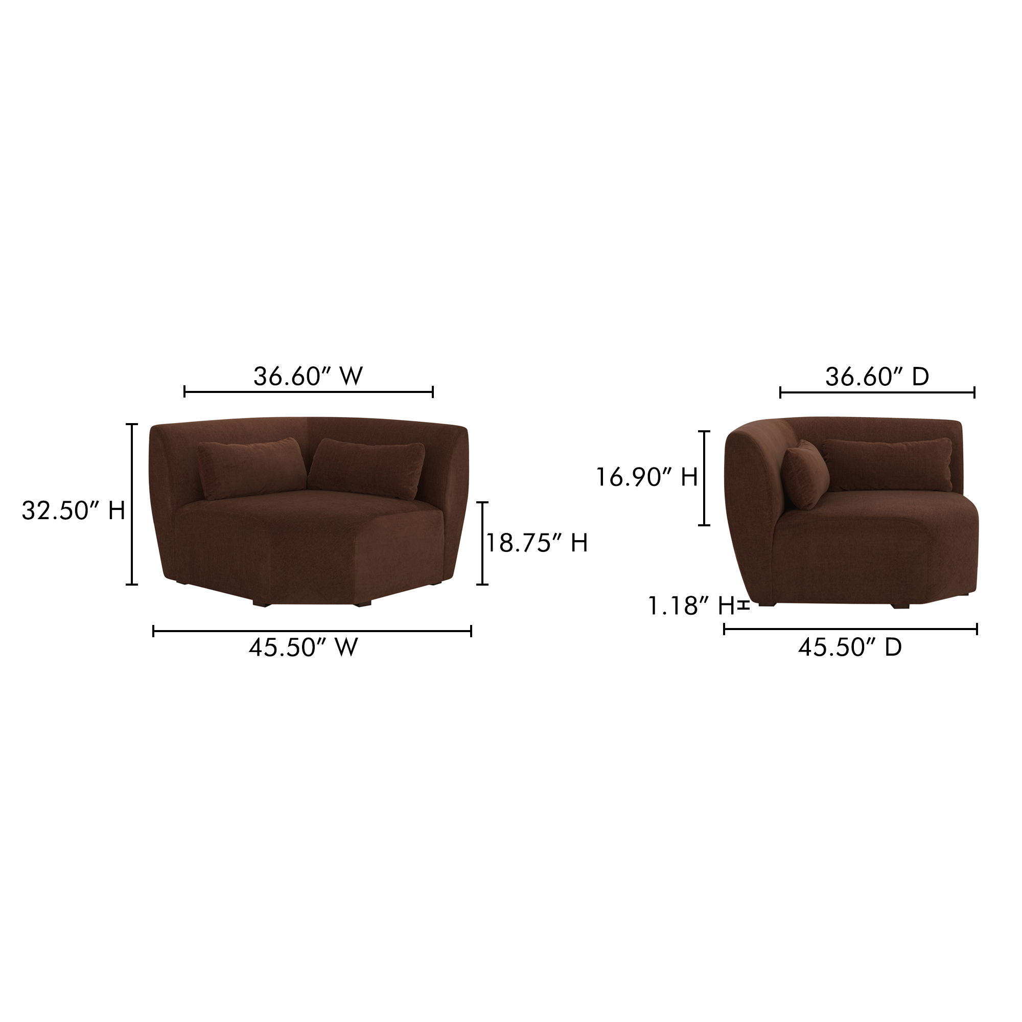 Amelia Corner Chair Chestnut large image 