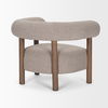 Gianna Open Back Medium Brown Wood with Taupe Boucle Fabric Accent Chair thumbnail 6