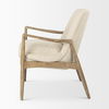 Westan Cream Boucle Fabric with Light Brown Wood Accent Chair thumbnail 4