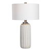 Azariah White Crackle Table Lamp, by Uttermost, 17" width x 29" height x 17" depth thumbnail 1