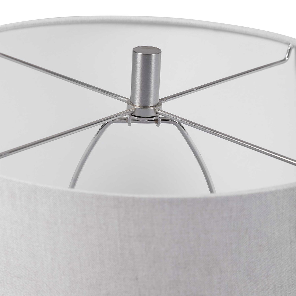 Delgado Light Gray Table Lamp, by Uttermost, 14" width x 27" height x 14" depth View 8