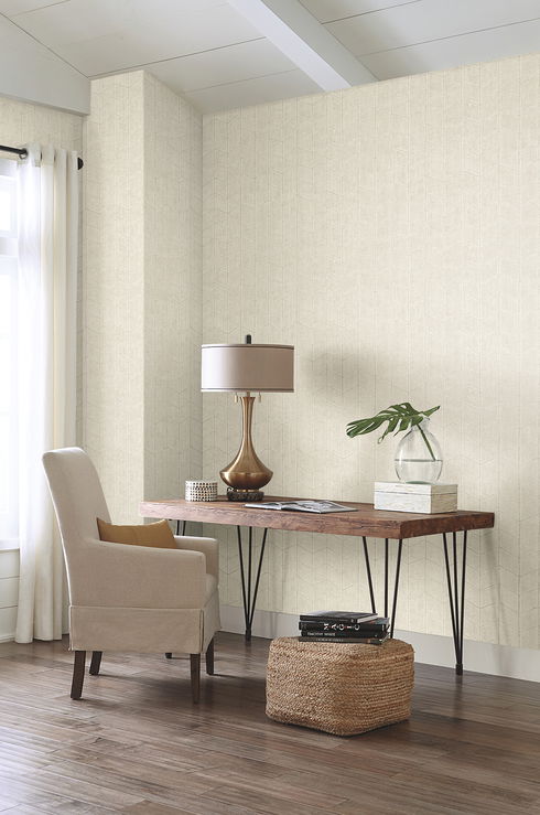 Flatiron Geometric Oyster Wallpaper