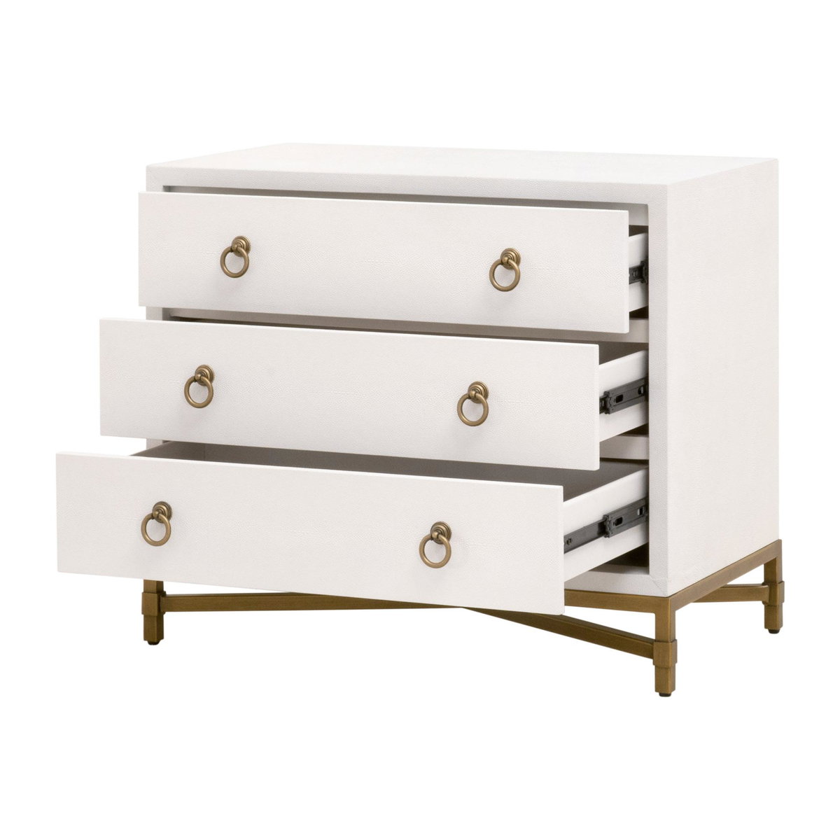 Strand Shagreen 3-Drawer Nightstand, by Essentials for Living, 35" width x 30" height x 19" depth View 4