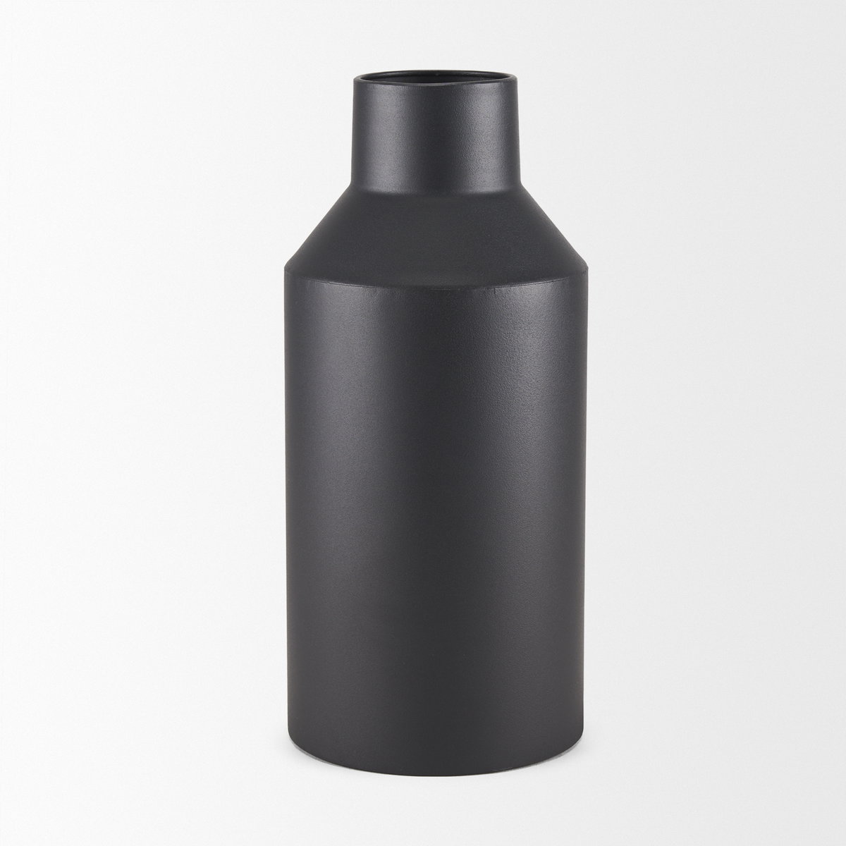 Tosca Tall Matte Black Metal Vase, by Mercana, 6.3" length x 6.3" width x 13.98" height View 6