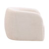 Neva Swivel Chair Cream, Accent Chair by Dovetail, 32.75" width x 28" height x 35.75" depth thumbnail 3