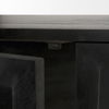Arelius 36L x 18W x 63H Black-Brown Wood with Black Metal Base Display Cabinet thumbnail 9