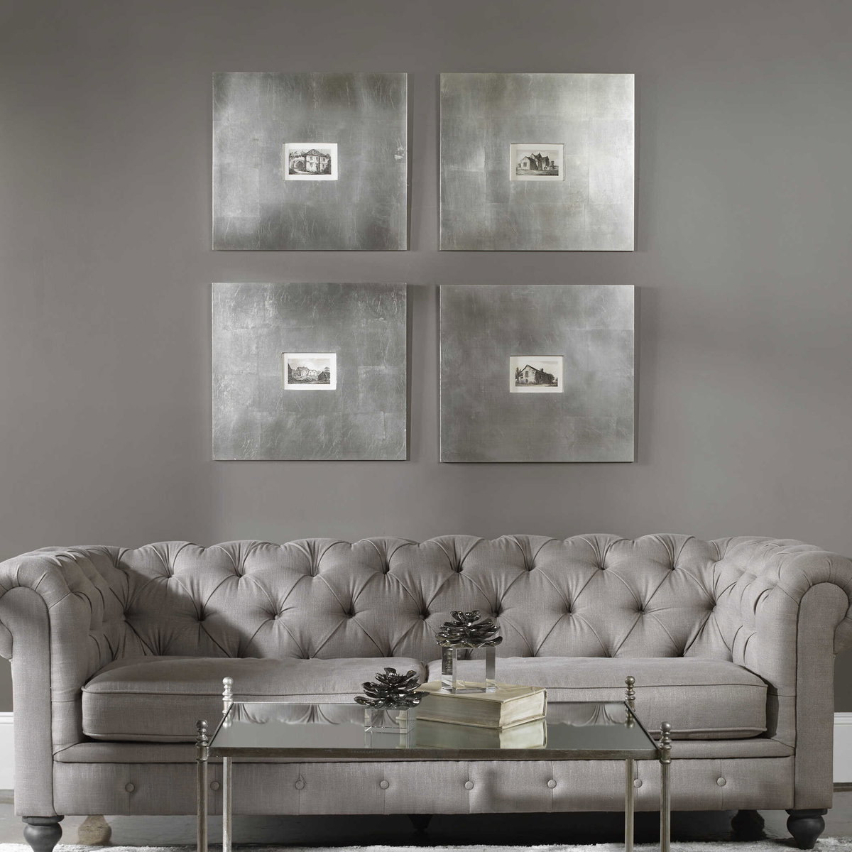 Historical Buildings Framed Art Set/4, by Uttermost, 1'11.12" width x 1'9.12" height x 0.5" depth View 5