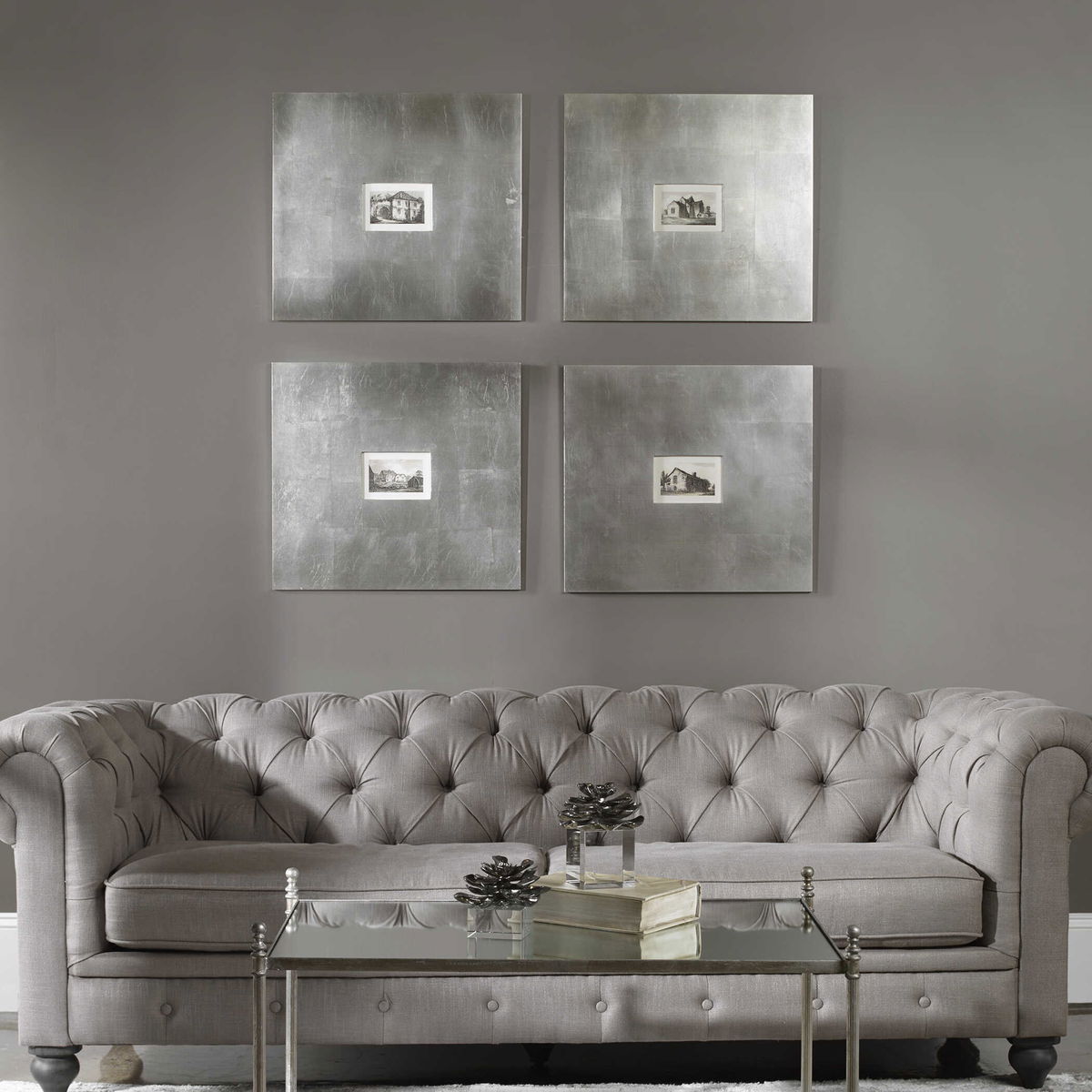 Historical Buildings Framed Art Set/4, by Uttermost, 23.12" width x 21.12" height x 0.5" depth View 5