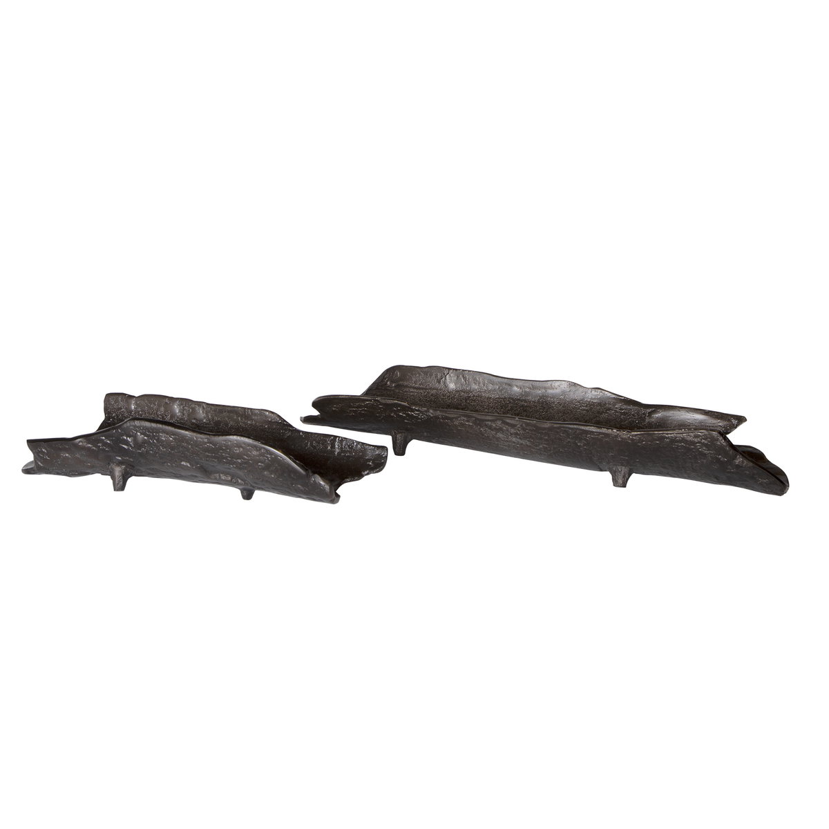 Caryn Nickel Trays Set/2, Decorative Tray by Uttermost, 20.87" width x 3.25" height x 6.25" depth View 1