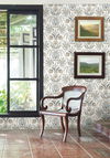 Seaside Jacobean Taupe & Blue Wallpaper thumbnail 2
