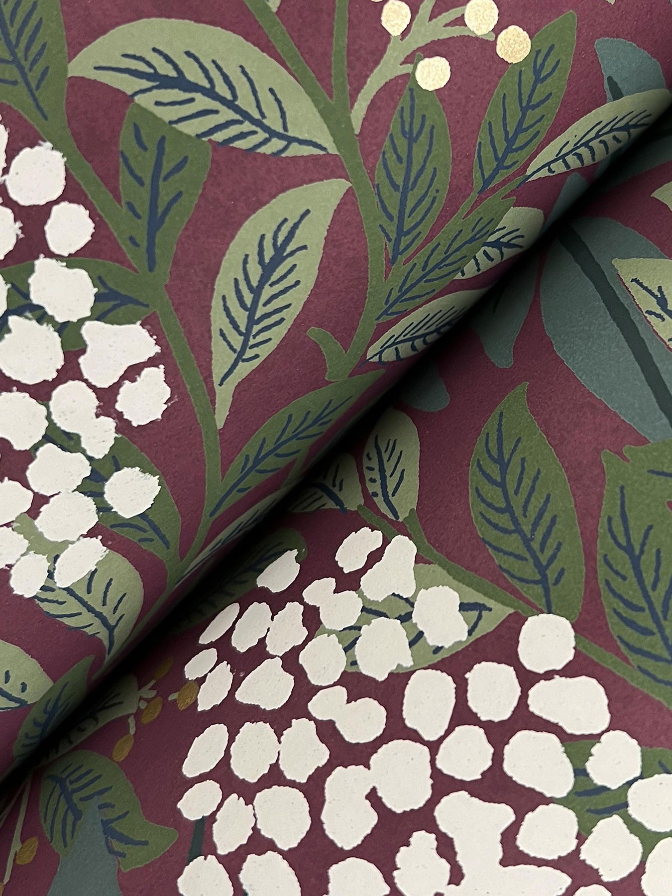 Highgrove Burgundy Wallpaper large image 