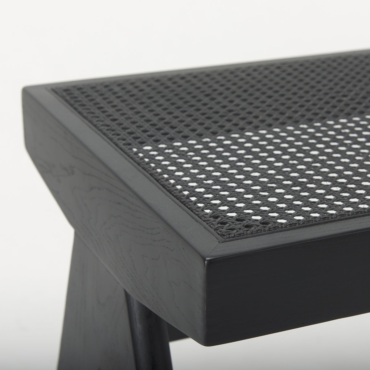 Arvin  Black Wooden Bench, Benche by Mercana, 59.06" length x 17.72" width x 18.11" height View 6