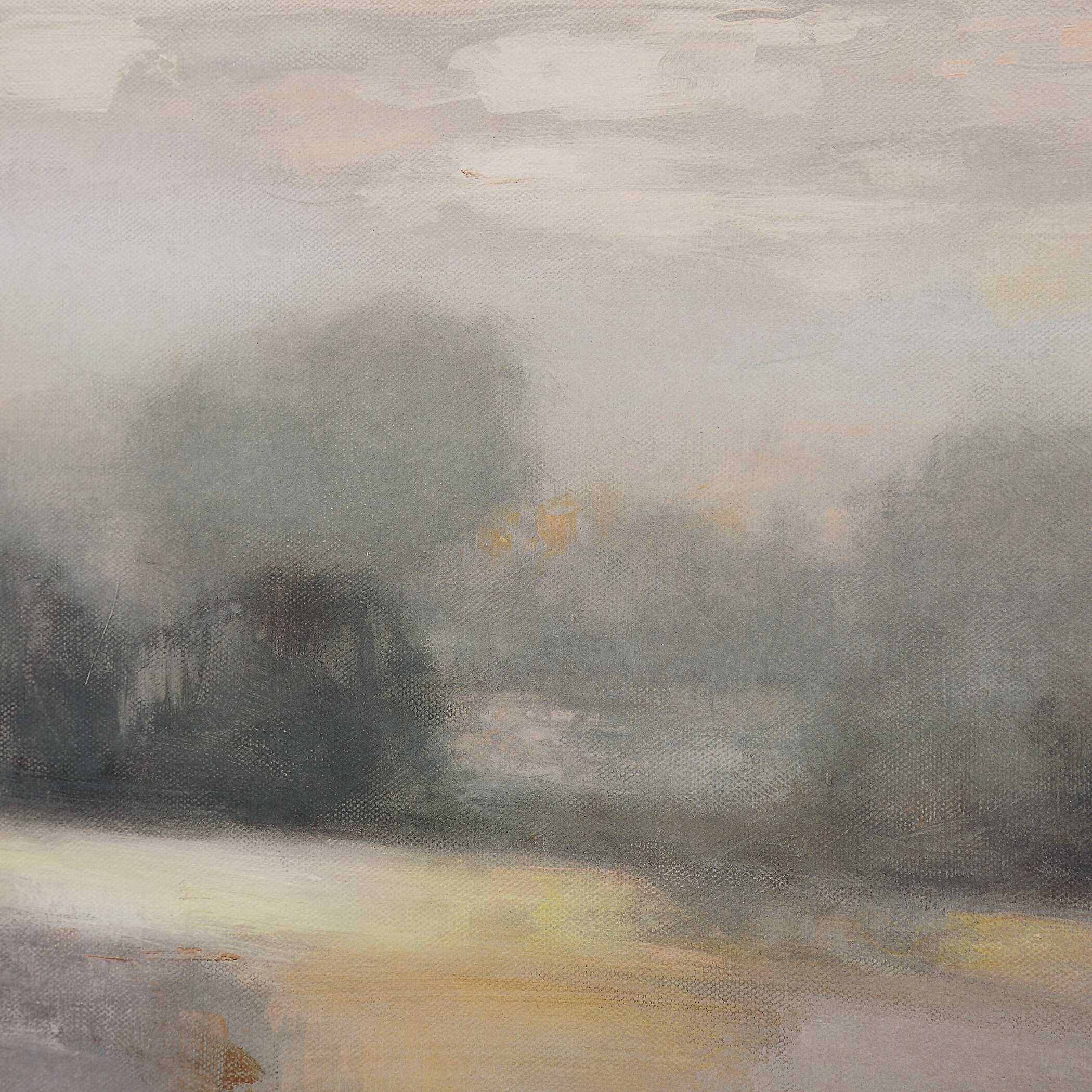 Atmospheric Neutral Landscape Print large image 